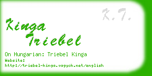 kinga triebel business card